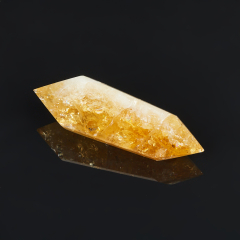 Кристалл цитрин Бразилия 5-7 см (двухголовик) (ограненный) (1 шт)