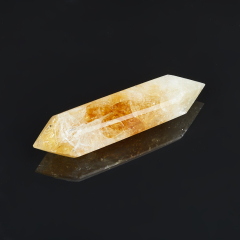 Кристалл цитрин Бразилия 7-9 см (двухголовик) (ограненный) (1 шт)