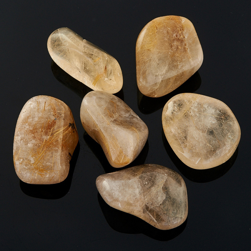 Галтовка рутиловый кварц Бразилия (3-4&nbsp;см) (1&nbsp;шт)