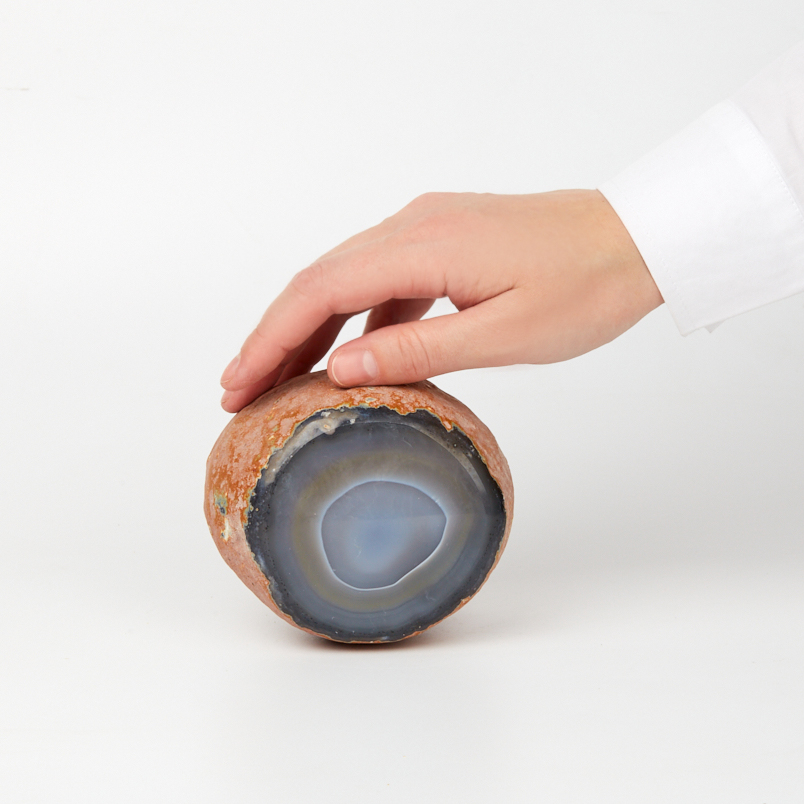 Образец агат серый Бразилия 9-12&nbsp;см (1&nbsp;шт)