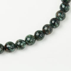 Бусы клинохлор (серафинит) Россия (сталь хир.) 10 мм 46 см (+7 см)