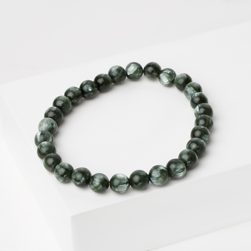 Браслет клинохлор (серафинит) Россия 6 мм 18 см