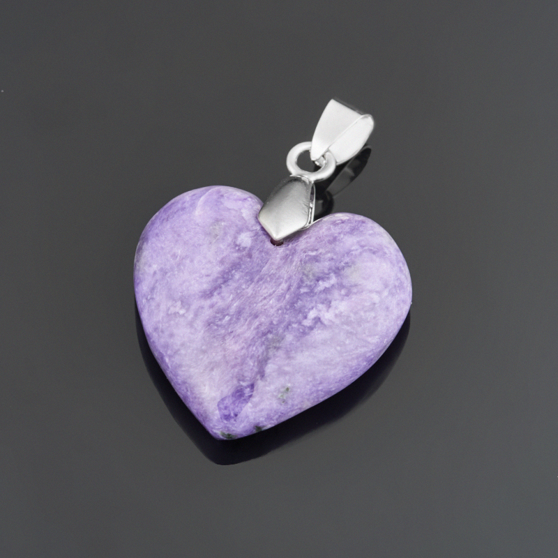 Кулон чароит Россия (биж. сплав) сердечко 4&nbsp;см