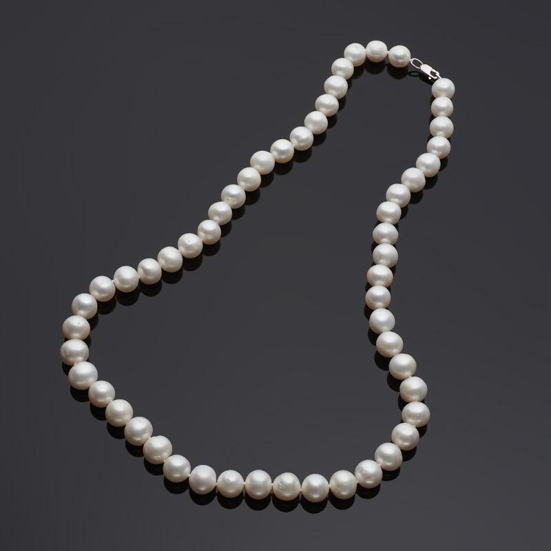 Бусы жемчуг белый Гонконг (серебро 925 пр.) 52&nbsp;см