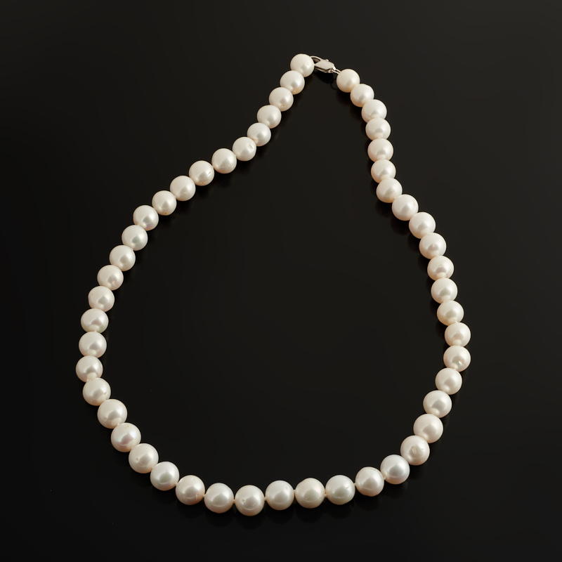Бусы жемчуг белый Гонконг (серебро 925 пр.) 54&nbsp;см