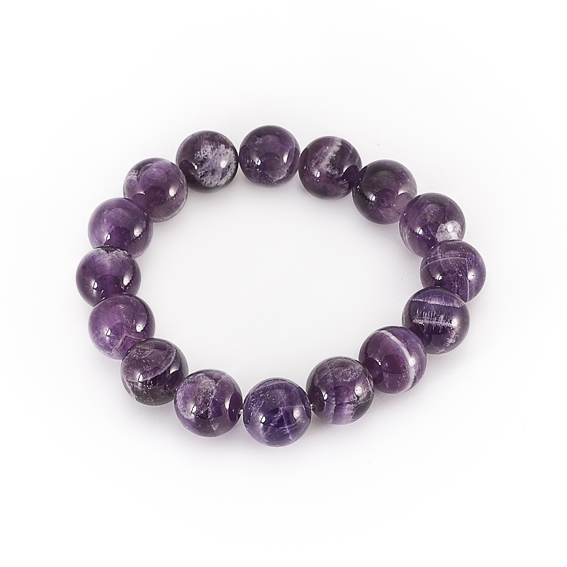 Браслет аметист Бразилия 12 мм 18 см