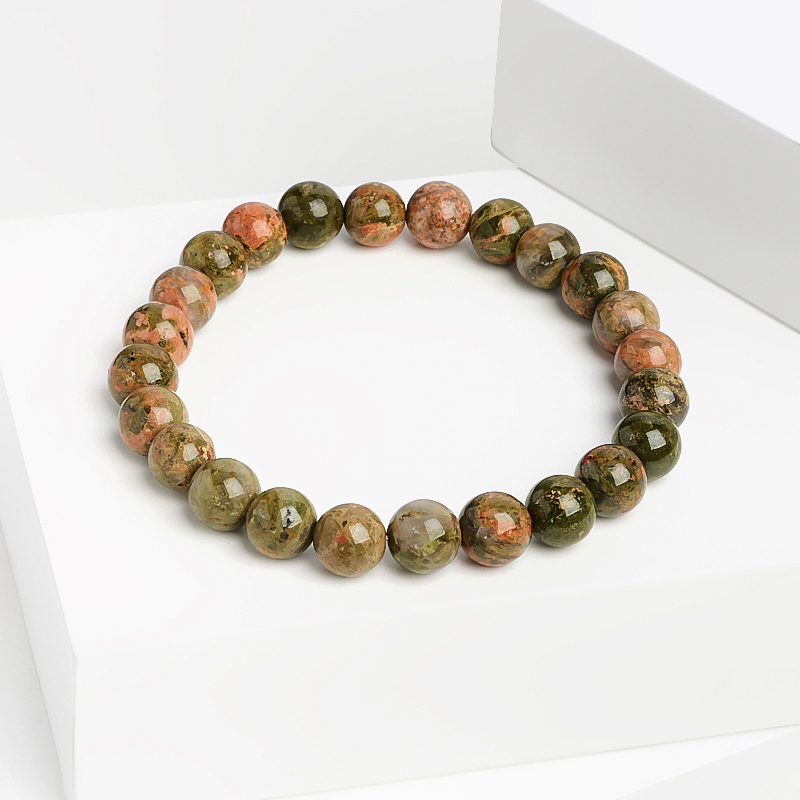 Браслет унакит ЮАР 8 мм 18 см