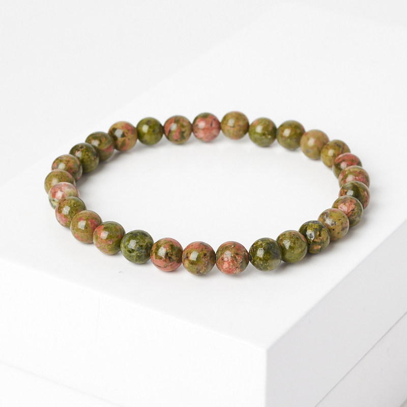 Браслет унакит ЮАР 6 мм 18 см