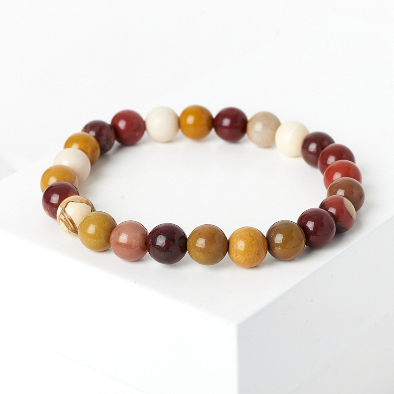 Браслет яшма мукаит Австралия 8 мм 18 см