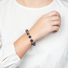 Браслет содалит Бразилия (сталь хир.) 10 мм 17 см (+3 см)