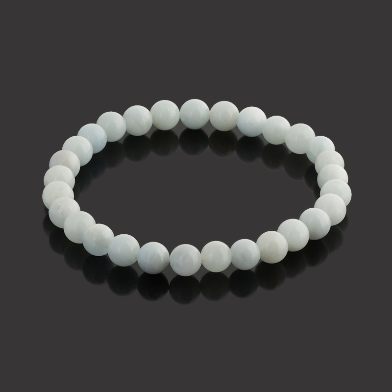 Браслет аквамарин Бразилия 6 мм 18 см