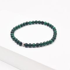 Браслет малахит Конго (сталь хир.) 4 мм 18 см