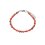Браслет коралл красный Индонезия (сталь хир.) 4 мм 17 см (+3 см)