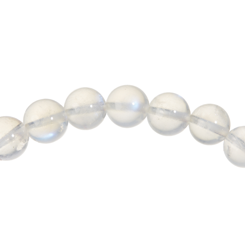 Браслет лунный камень (адуляр) Индия 8&nbsp;мм 16&nbsp;см