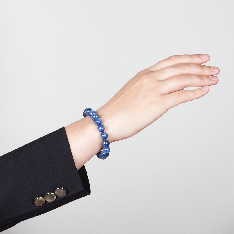 Браслет кианит синий Бразилия 10&nbsp;мм 17&nbsp;см