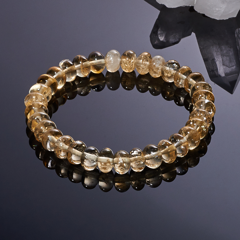 Браслет цитрин Бразилия 6 мм 17 см