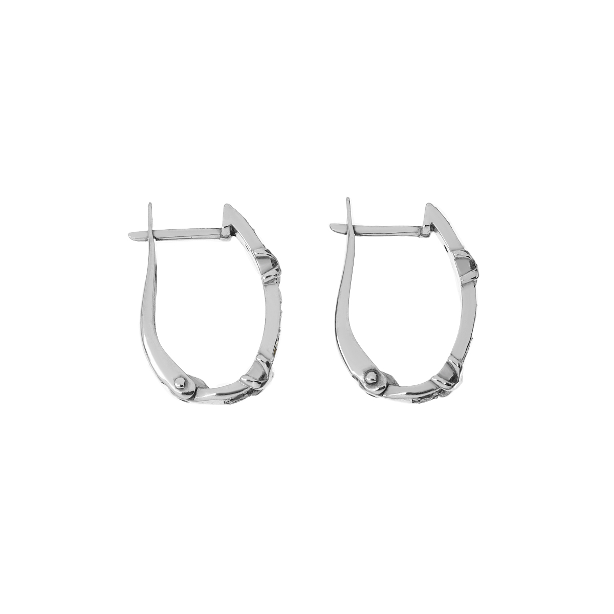 Серьги изумруд Колумбия (серебро 925 пр. родир. бел.) огранка