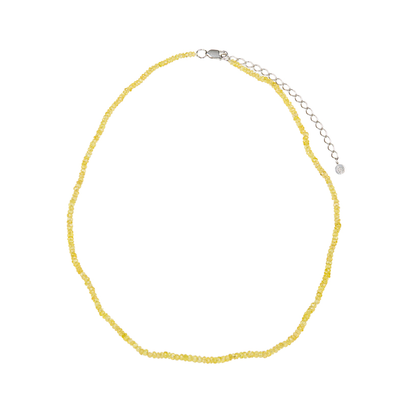 Чокер из серебра с сапфиром Canary Yellow 39&nbsp;см