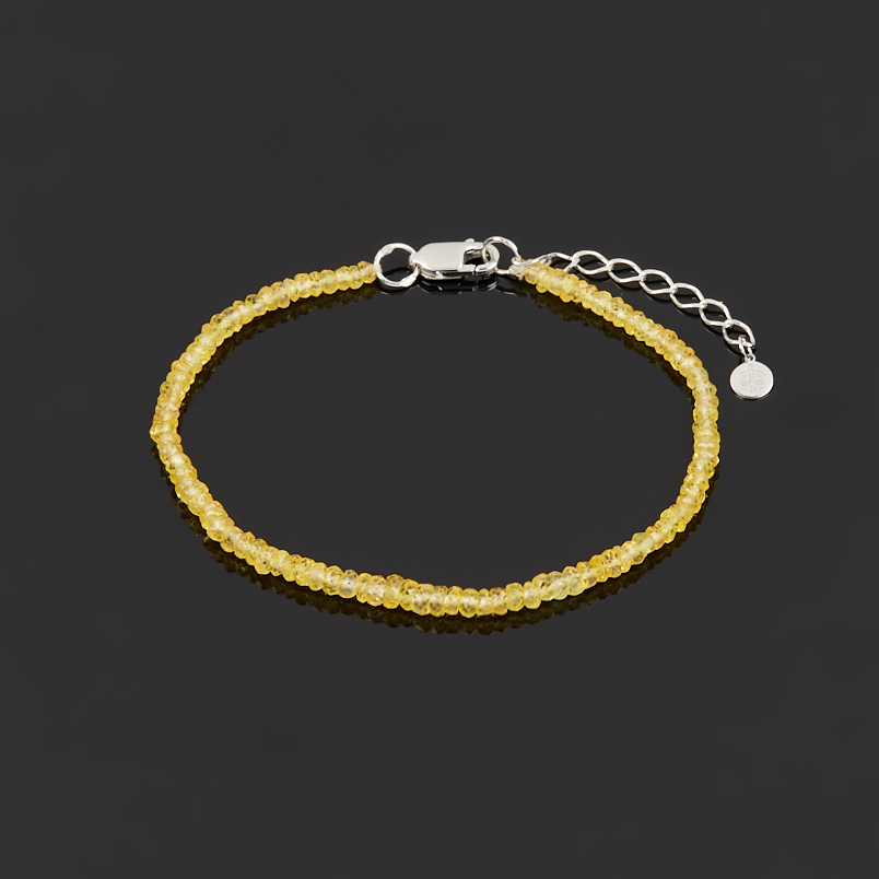 Браслет из серебра с сапфиром Canary Yellow 16&nbsp;см