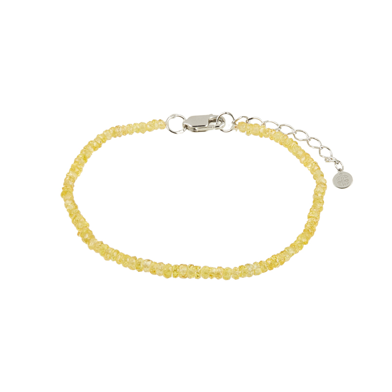Браслет из серебра с сапфиром Canary Yellow 16&nbsp;см
