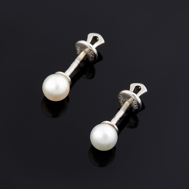 Серьги из серебра с жемчугом