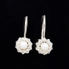 Серьги из серебра с жемчугом