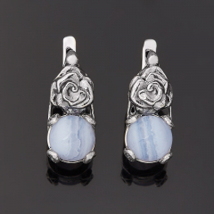 Серьги из серебра с агатом