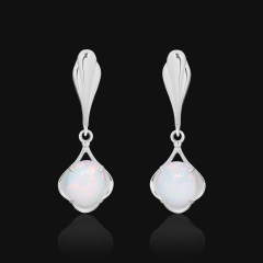 Серьги из серебра с опалом