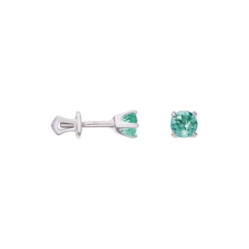 Серьги из серебра с турмалином Mint