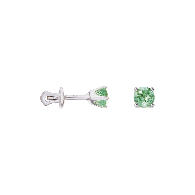 Серьги из серебра с турмалином Mint