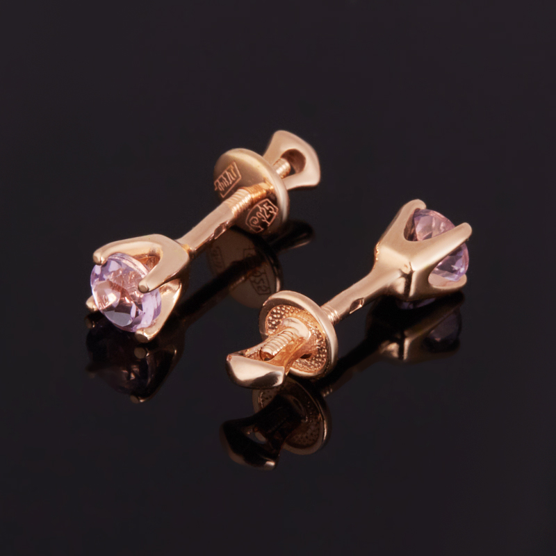 Серьги из серебра с аметистом