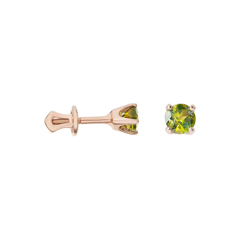 Серьги из серебра с турмалином Fern 