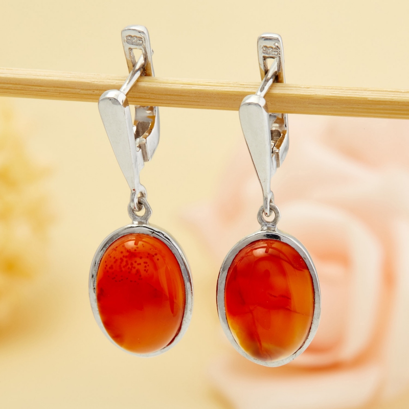 

Серьги сердолик (серебро 925 пр.)