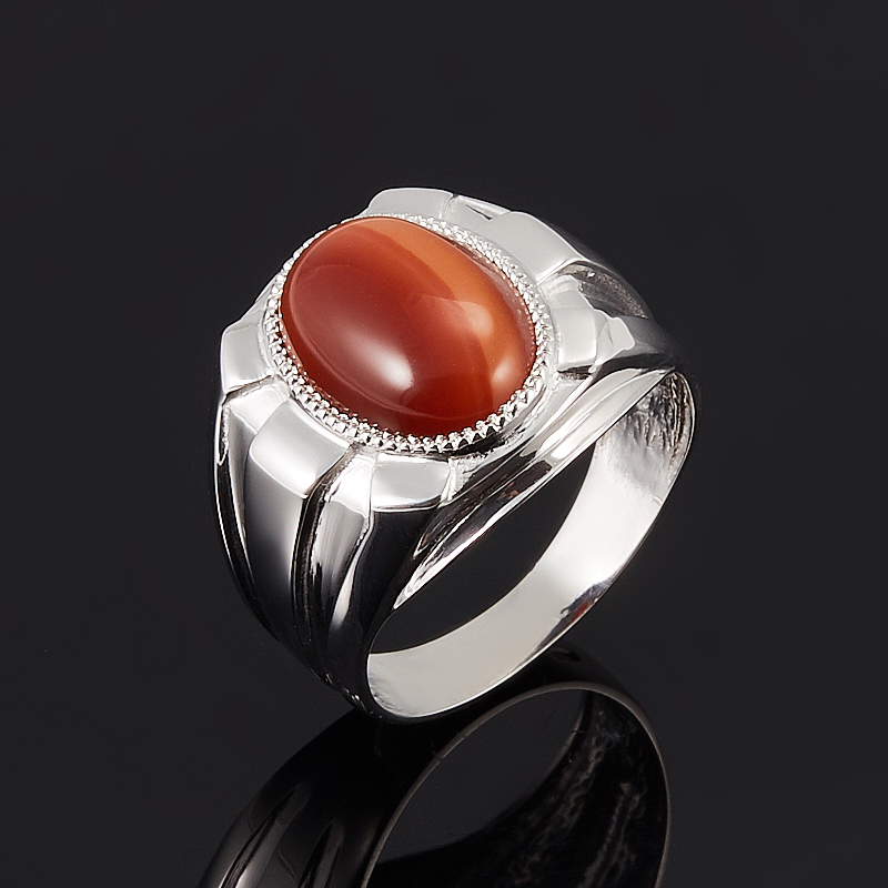 

Кольцо сердолик (серебро 925 пр.) размер 18,5