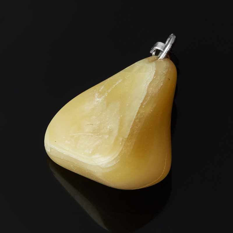 Кулон опал желтый Перу галтовка (биж. сплав) 1,5-3 см