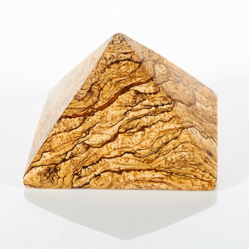 Пирамида яшма рисунчатая (песочная) Намибия 5 см
