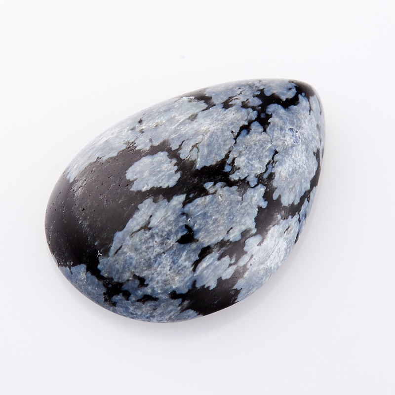 

Кабошон обсидиан снежный 13*18 мм