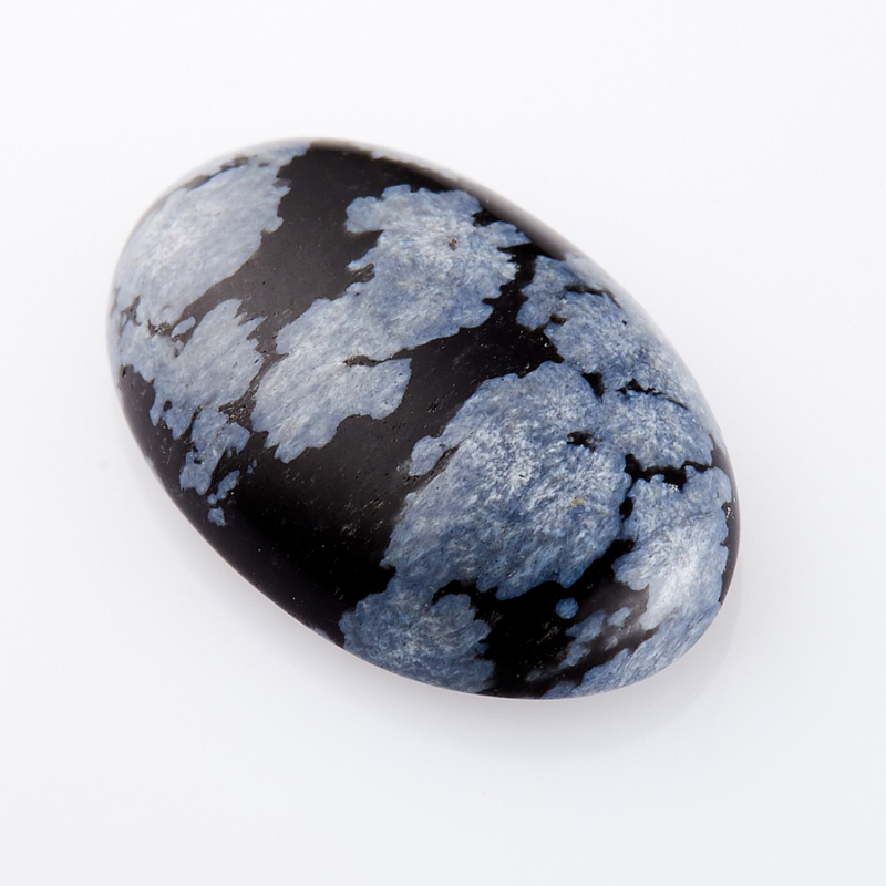 

Кабошон обсидиан снежный 12*18 мм