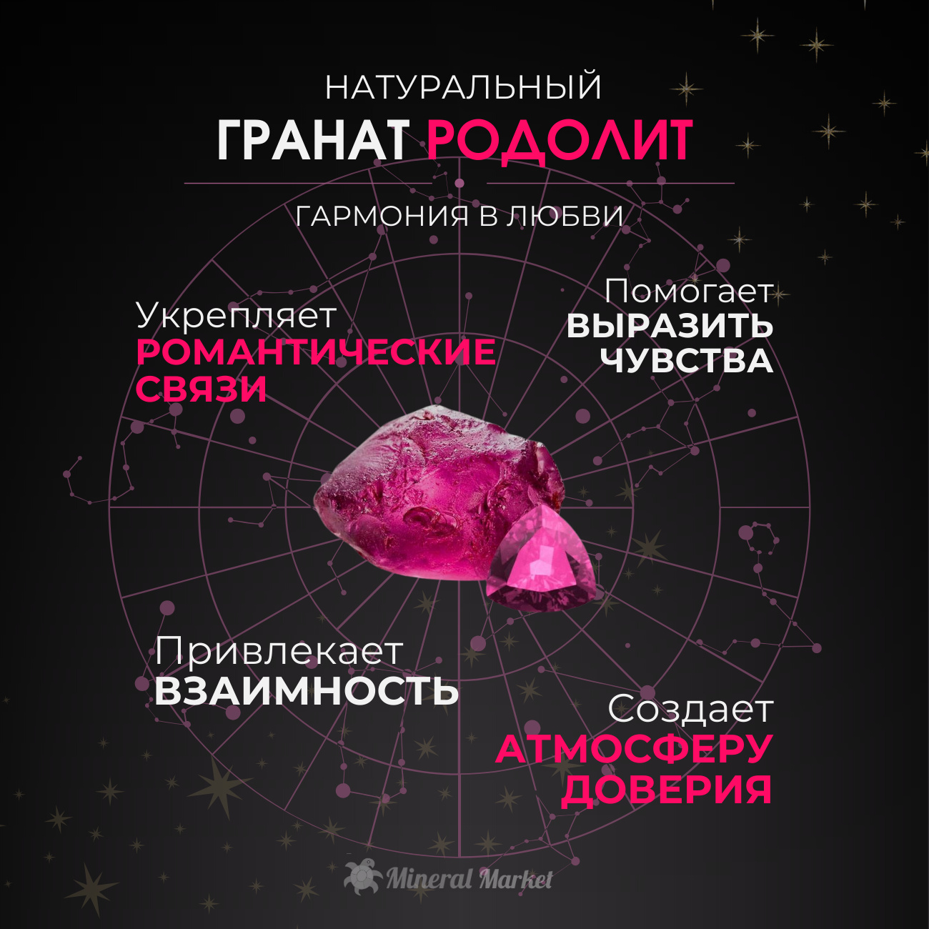 Огранка гранат родолит Индия круглая 2*1 мм (1 шт)