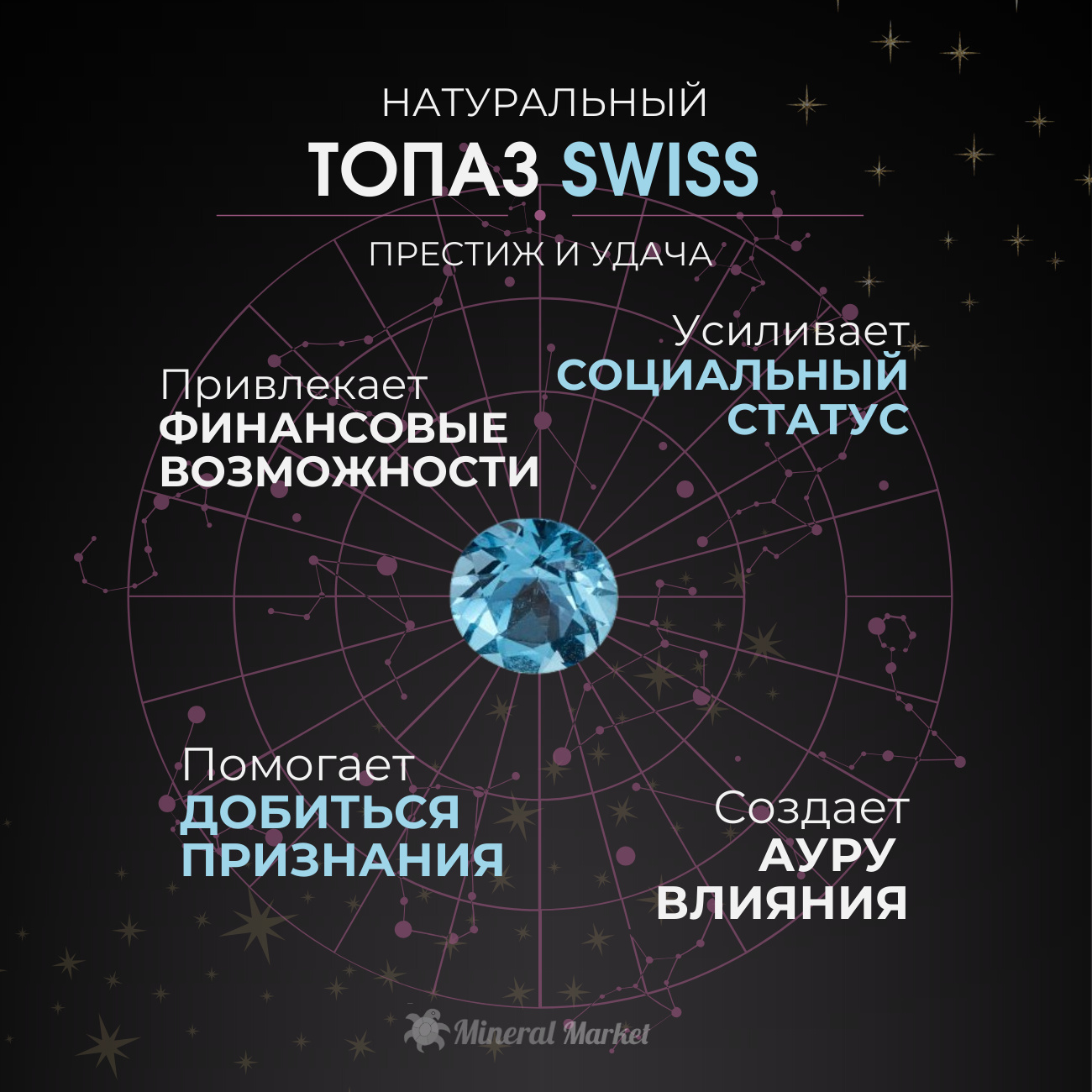 Кольцо топаз swiss Бразилия огранка (серебро 925 пр. позолота) размер 18