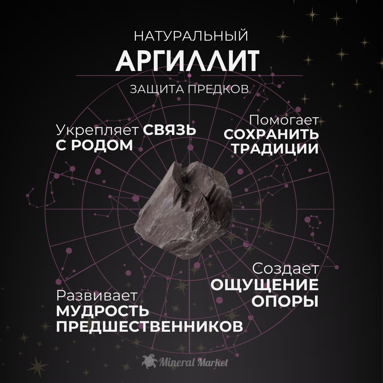 Срез микс аргиллит, пирит 7-9 см
