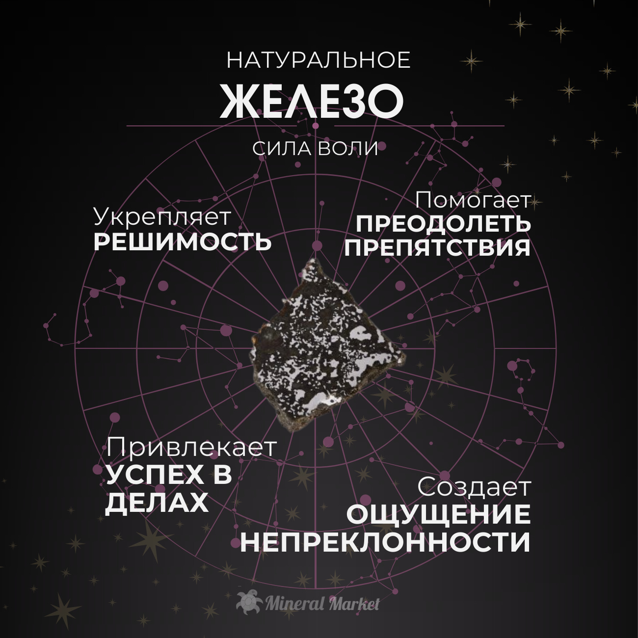 Срез железо в базальте Россия XS (3-4 см)