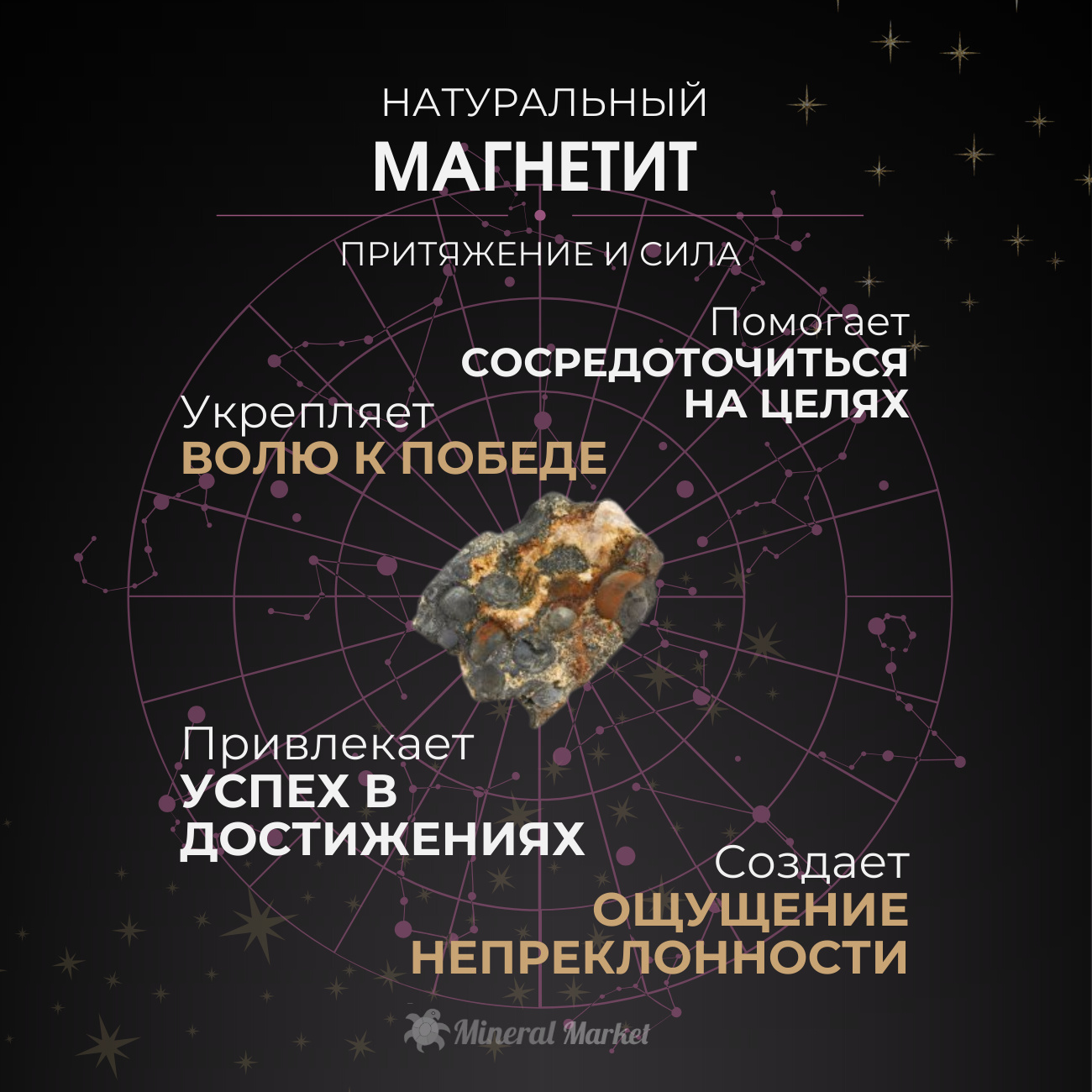 Образец магнетит Россия 4-5 см (1 шт)