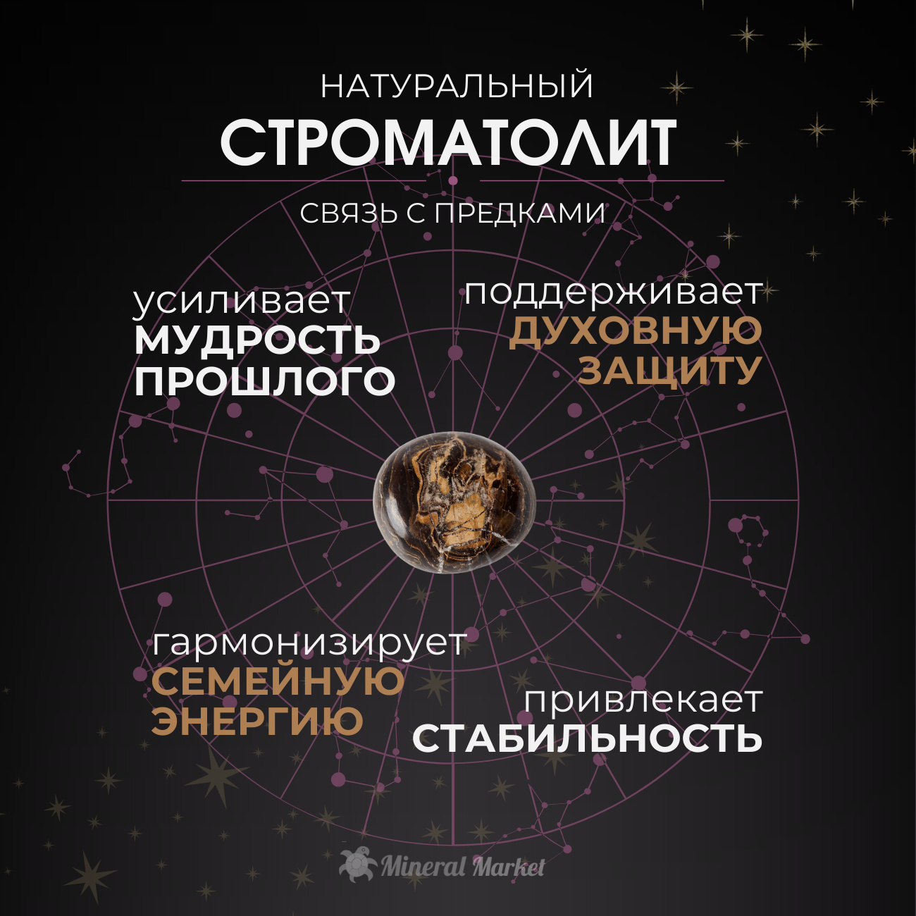 Галтовка строматолит Перу (2-2,5 см) (1 шт)